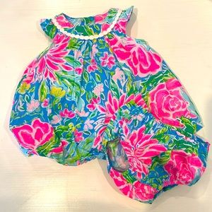 Lilly Pulitzer Two Piece Bubble Set, size 3-6month
